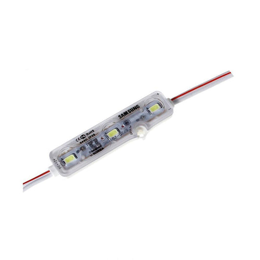 Cool White Color 3 LED Light Modules | Clear Lens 8700K CCT | 12V - IP68 Waterproof (100pcs Pack) - Carrier LED
