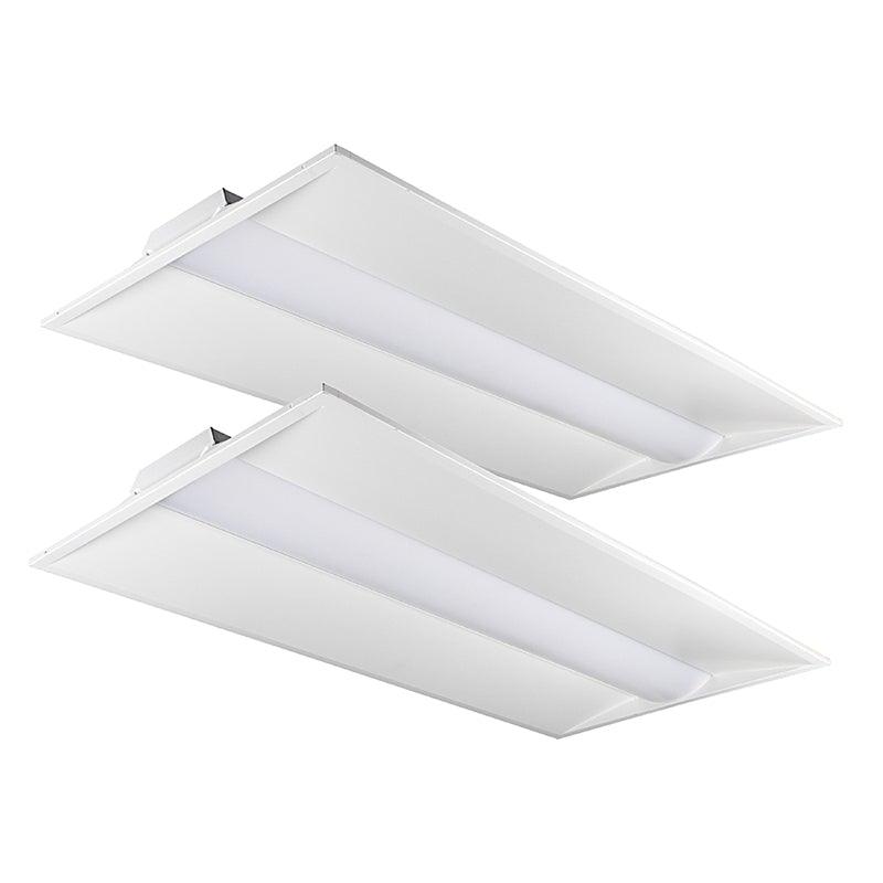 LED Troffer 2x4 | 40W/45W/50W - 35K/40K/50K - Wattage & CCT Selectable - 2 Pack - Carrier LED