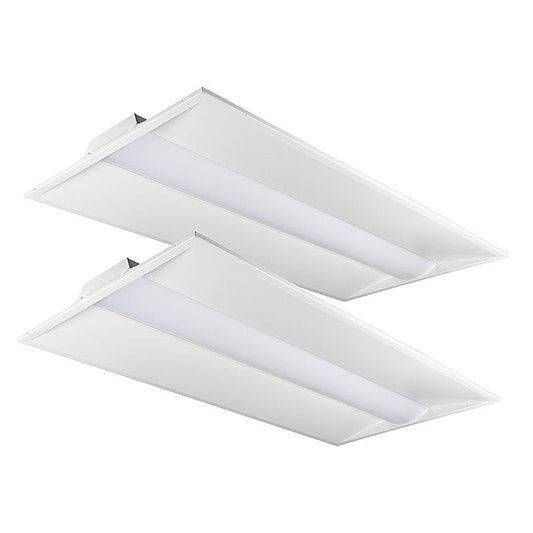 LED Troffer 2x4 | 40W/45W/50W - 35K/40K/50K - Wattage & CCT Selectable - 2 Pack - Carrier LED