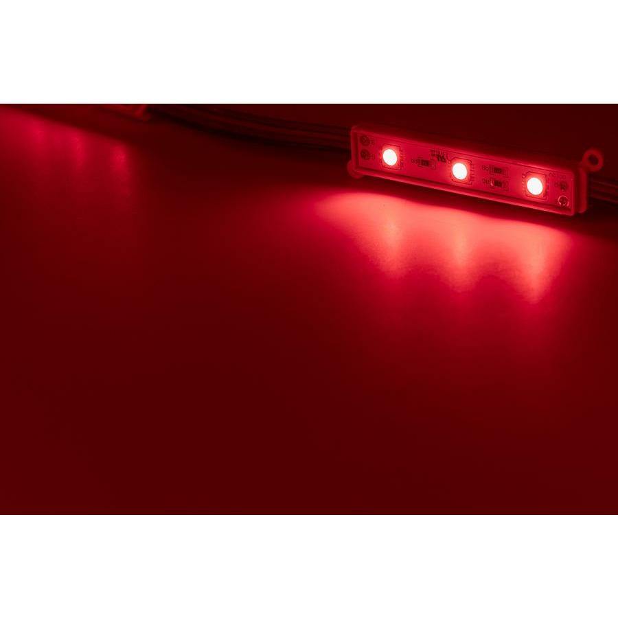 Multi-Color RGB 3 LED Light Modules | 12V - IP68 Waterproof - 3M Tape on the Back (50pcs Pack) - Carrier LED