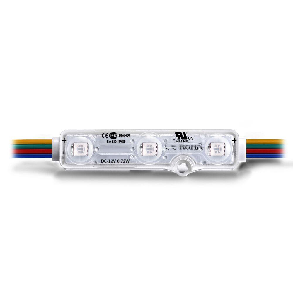 Super Bright Multi-Color RGB 3 LED Light Modules