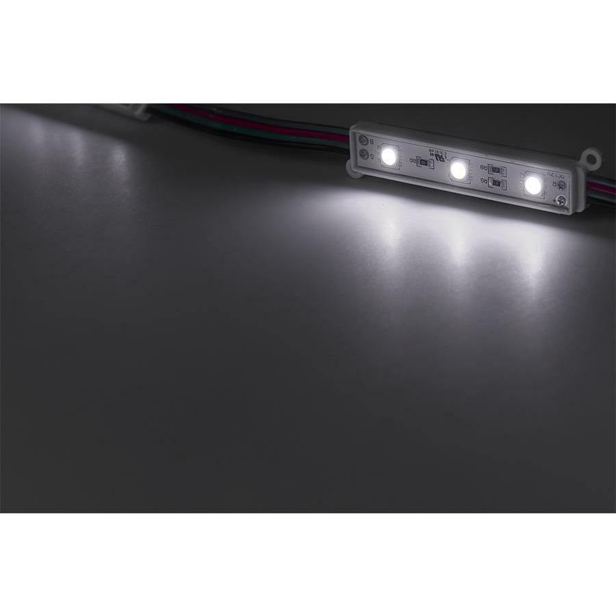 Multi-Color RGB 3 LED Light Modules | 12V - IP68 Waterproof - 3M Tape on the Back (50pcs Pack) - Carrier LED