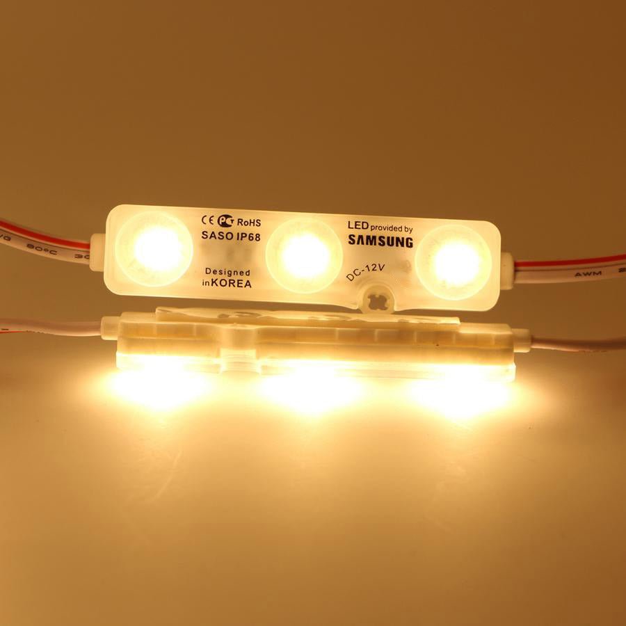 Warm White Color 3 LED Light Modules, 3000K
