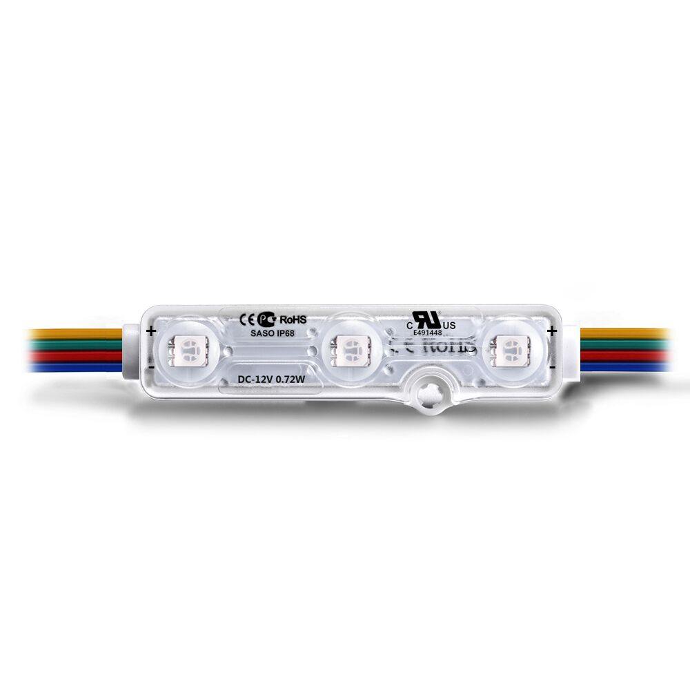 Super Bright Multi-Color RGB 3 LED Light Modules | IP68 Waterproof ...